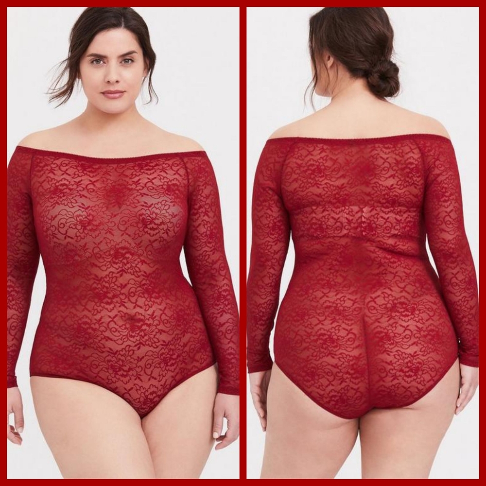 Torrid Lace Off-Shoulder Bodysuit 2X NWT OBO